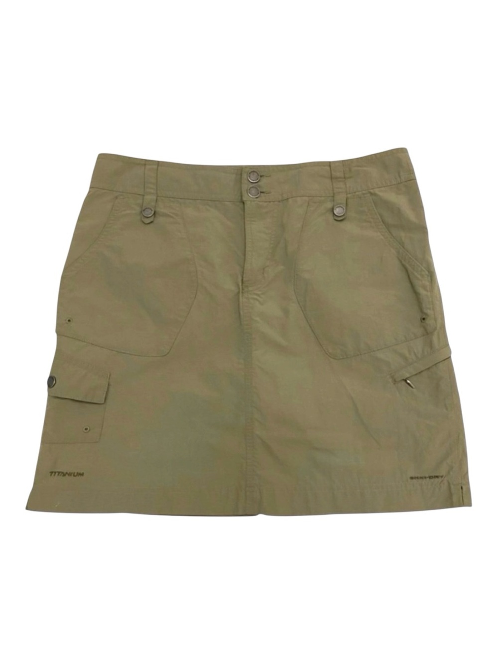 Columbia Titanium Skort Size 8 Khaki Hiking Cargo Skirt Shorts Outdoor Travel